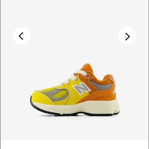 New Balance Kids' Yellow and Orange Sneakers